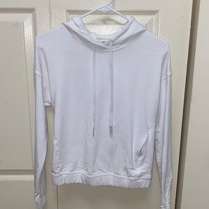 Lululemon Workout Sweatshirt Hooded White Size 4